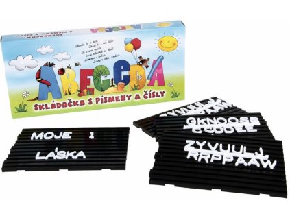 Skládačka s písmeny a čísly ABECEDA