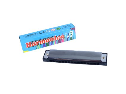Harmonika kovová s papírovou krabičkou