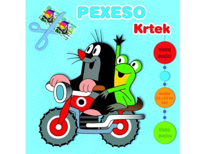 Pexeso v sešitu Krtek a motorka s maxi kartičkami