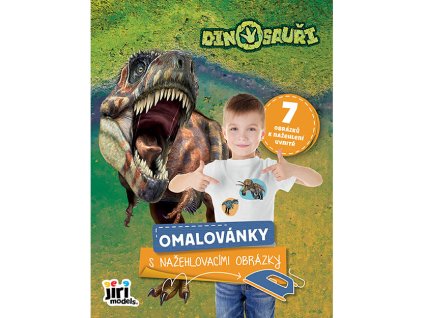 Omalovánka s nažehlovacími obrázky Dinosauři
