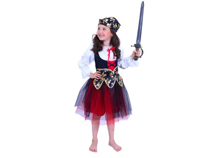 Dětský kostým pirátka s šátkem (M) e-obal