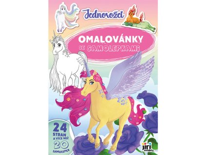 Omalovánka A4 se samolepkami Jednorožci