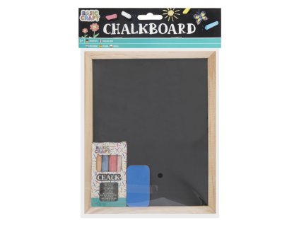 Tabule na křídy 20x16 cm + 4 křídy + mazací houbička