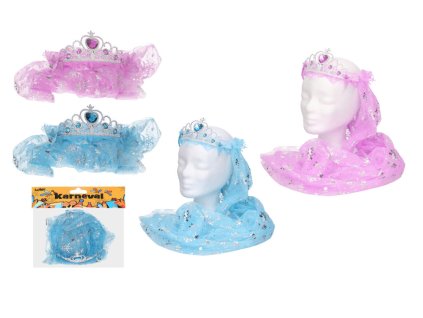 Set karneval - čelenka se závojem s korunkou