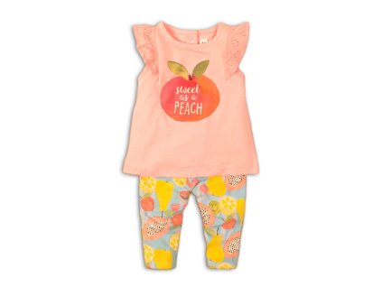 Kojenecký set dívčí - tričko a kalhoty, Minoti, Fruits 4, růžová - 80/86