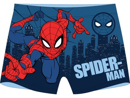Chlapecké plavky SPIDERMAN noční město boxerky modré