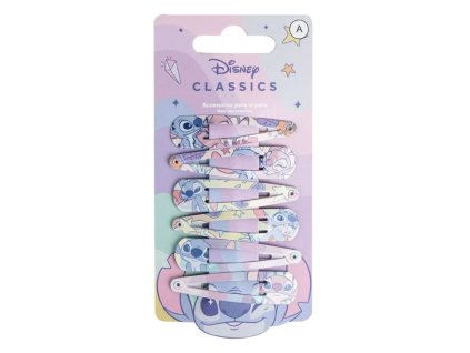 Dívčí sponky - prolamovačky LILO&STITCH sada 6 kusů