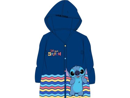 Chlapecká pláštěnka LILO&STITCH barevné vlnky modrá