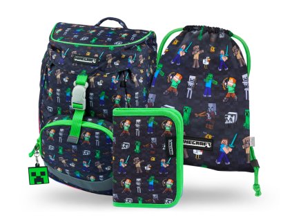 BAAGL 3 SET Airy Minecraft: batoh, penál, sáček