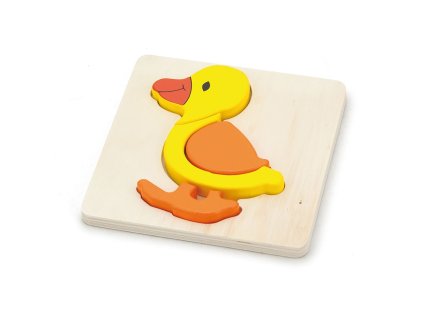 Dřevěné puzzle pro nejmenší Viga Kachnička
