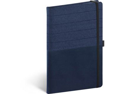 NOTIQUE Notes Skiver modromodrý, linkovaný, 13 x 21 cm