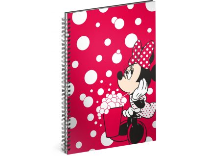 Spirálový blok Minnie – Red, linkovaný, A5