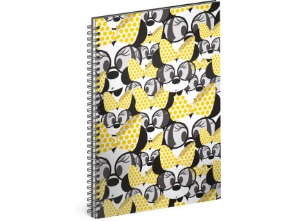 Spirálový blok Minnie – Yellow, linkovaný, A4