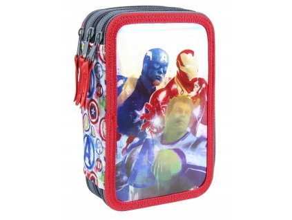 Školní penál třípatrový s náplní Avengers
