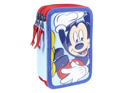 Školní penál třípatrový s náplní Myšák Mickey 3D