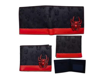 Peněženka Spiderman s 3D kovovým znakem Embossed