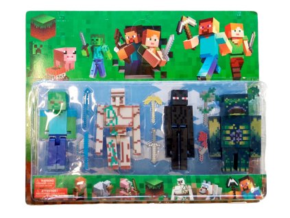 Kolekce figurek Minecraft Bojovníci sada 10 ks