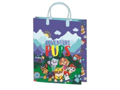 Dárková taška TLAPKOVÁ PATROLA ADVENTURE PUPS modrá 32x27x10