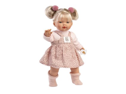 Llorens 33158 ROBERTA - realistická panenka se zvuky a měkkým látkovým tělem - 33 cm