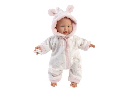 Llorens 63312 LITTLE BABY - realistická panenka miminko s měkkým látkovým tělem - 32 cm