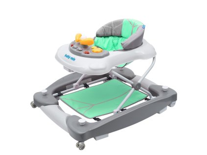 Dětské chodítko s houpačkou a silikonovými kolečky Baby Mix mint