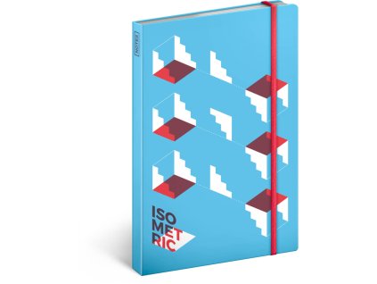 NOTIQUE Notes Isometric, nelinkovaný, 13 x 21 cm