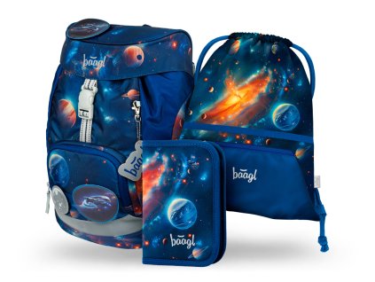 BAAGL SET 3 AIRY Vesmír: batoh, penál, sáček