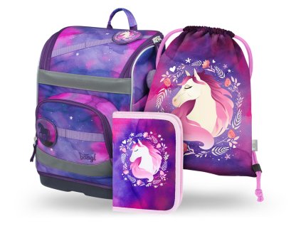 BAAGL SET 3 Zippy plus Kůň: aktovka, penál, sáček