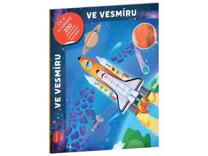 Čti a nalepuj – VE VESMÍRU, kniha se samolepkami