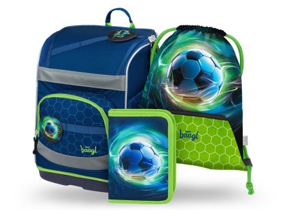 BAAGL SET 3 Zippy plus Fotbalový míč: aktovka, penál, sáček