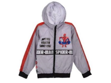 Chlapecká bunda SPIDERMAN jaro-podzim šedá