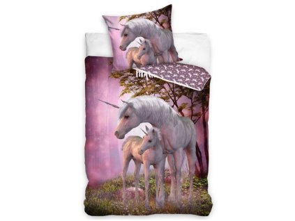 Dětské bavlněné povlečení UNICORN - JEDNOROŽEC s hříbětem 140x200
