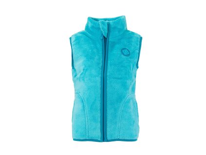 vesta dětská chlupatá se stojáčkem, Pidilidi, PD1140-15, tyrkysová (Varianta 104)
