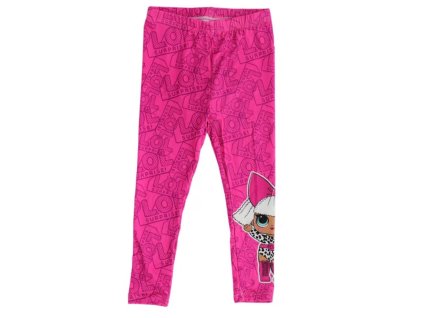 Dívčí legíny L.O.L. panenka s mašlí růžové