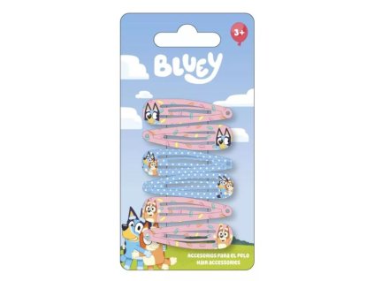 Dívčí sponky - prolamovačky BLUEY sada 6 kusů