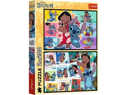 187566 trefl puzzle 2x200 stastny zivot stitche