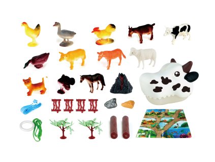 187809 batoh se zviratky farma 27x17x19 cm