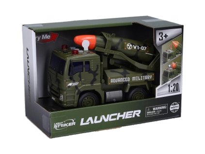 187923 auto vojenske s raketou a efekty 19 cm