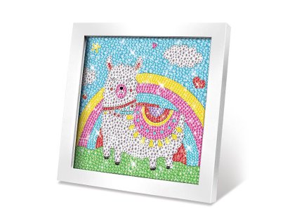 188139 kreativni set obraz s kaminky lama 17cm