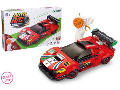 188361 stavebnice auto cervene rc na dalkove ovladani 17 cm 279 dilku cesky obal