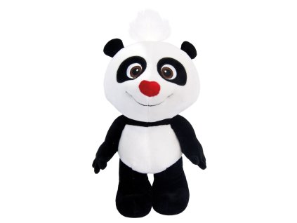 188523 panda plysova s cervenym nosem 25 cm