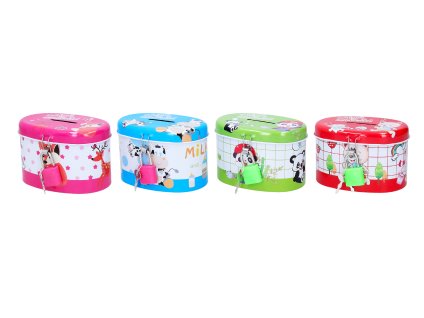 188418 pokladnicka plechova oval 10x6 5 cm