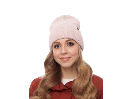 Dámská pletená čepice - 1020 - tělová - pro obvod hlavy 58 cm