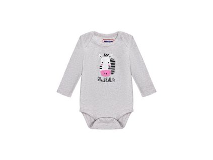 Dívčí body s tepláčkami Black & White - šedý melanž/růžová - velikost 92