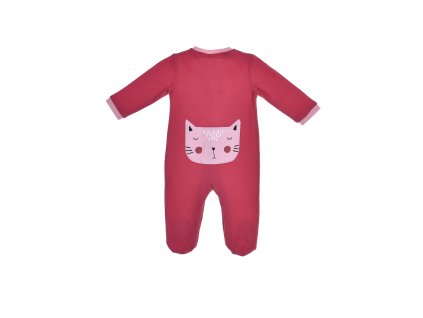 Dívčí dupačky Cat - fuchsie - velikost 80