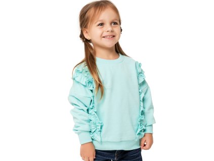 Dívčí mikina Frill - mátová - velikost 122