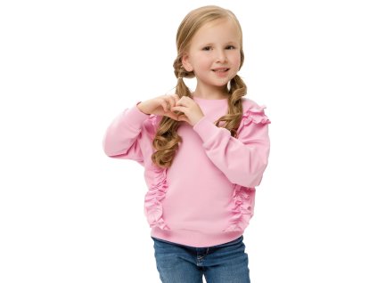 Dívčí mikina Frill - růžová - velikost 122