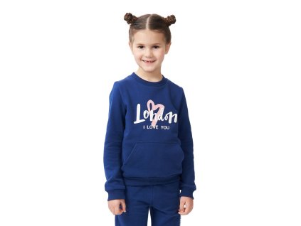 Dívčí mikina London - navy - velikost 122