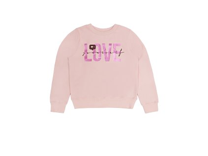Dívčí mikina Love - růžová - velikost 164