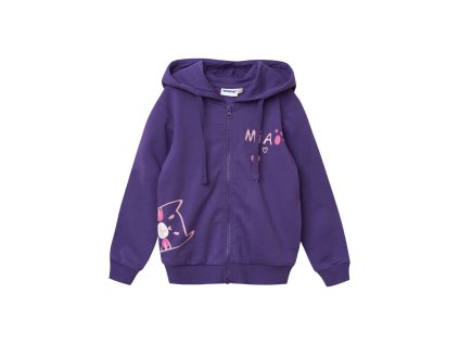 Dívčí mikina s kapucí Mia - fialová - velikost 122